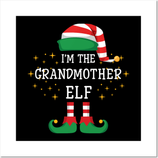 I'm The Grandmother Elf Matching Family Christmas Pajama Posters and Art